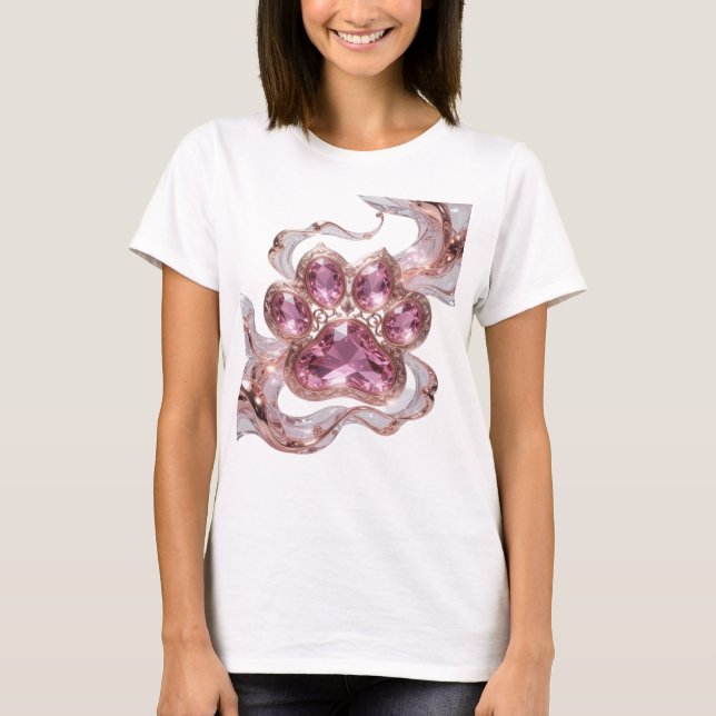 T-shirt Bijou Rose Argenté sur mesure Design (Devant)