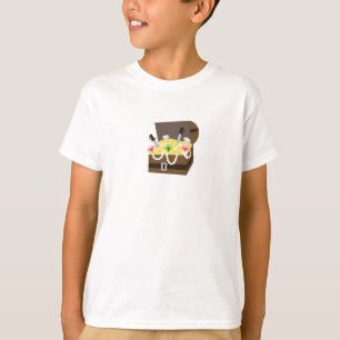T-shirt Bijoux roses et verts de coffre au trésor -