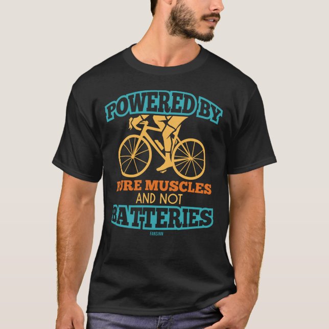 T-shirt Bike Battery E-Bike drôle de dire (Devant)