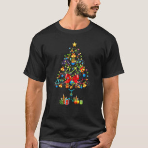 T-shirt Bike Christmas Tree Light Cycling Team Ugly Sweet
