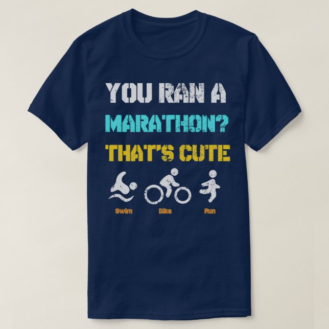 T-shirt Bike Swim Run Triathlon Hobby Sport Game Gift 20 (Design devant)