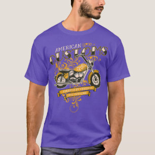 T-shirt Bike USA America Biker Moto en douane américain