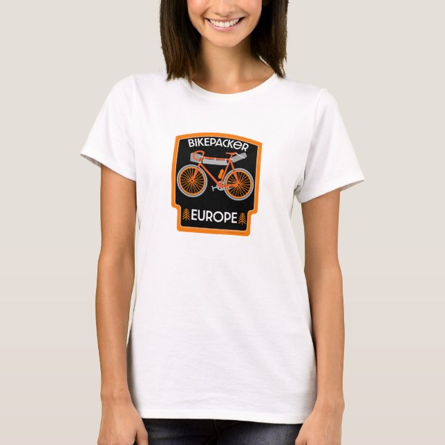 T-shirt Bikepacking Europe (Devant)