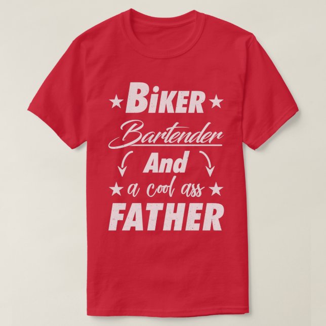 T-shirt Biker Bartender Père (Design devant)