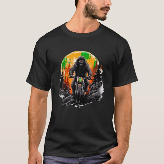 T-shirt Biker Bigfoot équitation Moto T Chemise (Devant)
