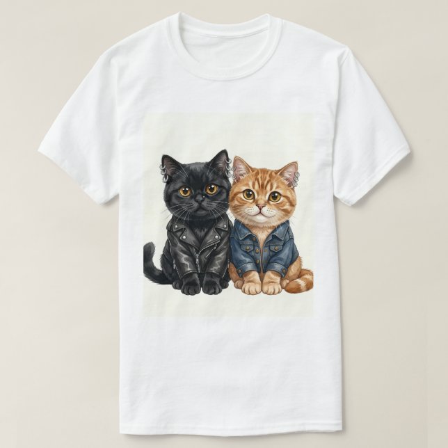 T-shirt Biker Cats (Design devant)