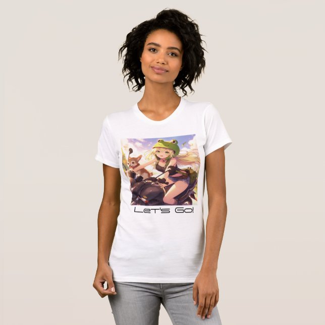 T-shirt Biker Chick - Allons-y ! (Devant entier)
