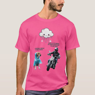T-shirt biker et la famille des filles chien