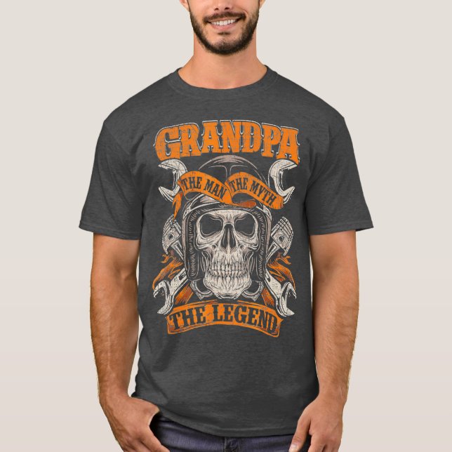 T-shirt Biker Grandpa L'Homme Le Mythe La Légende (Devant)