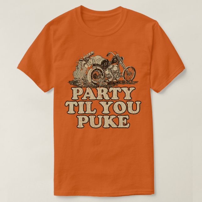 T-shirt Biker Lifestyle Party Jusqu'à vous Puke 1973 (Design devant)