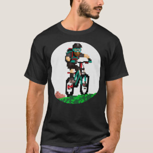 T-shirt Biker Mountainbiker Pixel Art Retro Style de jeu 2