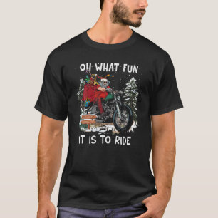 T-shirt Biker Père Noël - Santa Claus À Moto