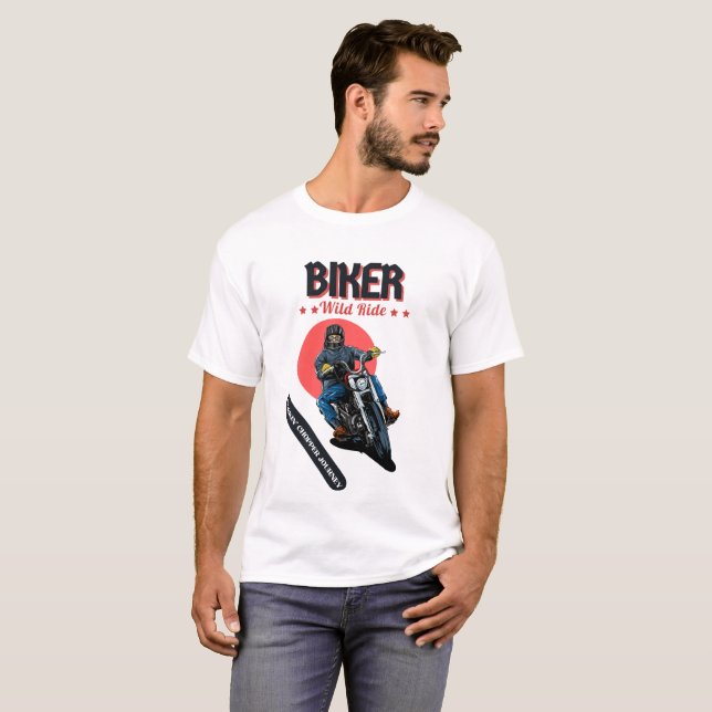 T-shirt BIKER, Wild Ride, Rockin' Chopper Journey (Devant entier)