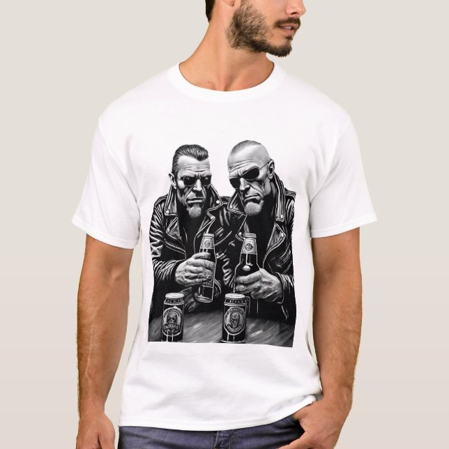 T-shirt Bikers Et Bières (Devant)