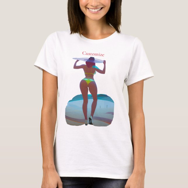 T-shirt Bikini Booty Beach Girl Thunder_Cove (Devant)
