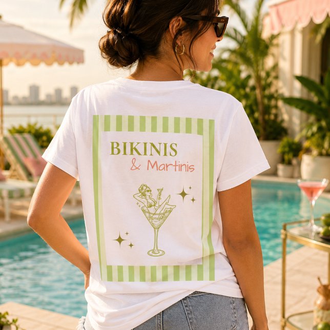 T-shirt Bikinis et Martinis pour enterrement de vi (Créateur téléchargé)