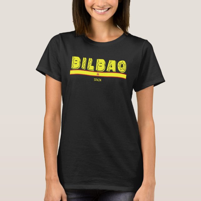 T-shirt Bilbao Espagne   Drapeau Espagnol Espana Souvenir  (Devant)