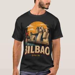 T-shirt Bilbao Vintage Espagne Voyage Art Monument