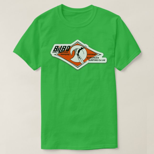 T-shirt Bilbo Surfs boards Newquay Cornwall European Surfi (Design devant)