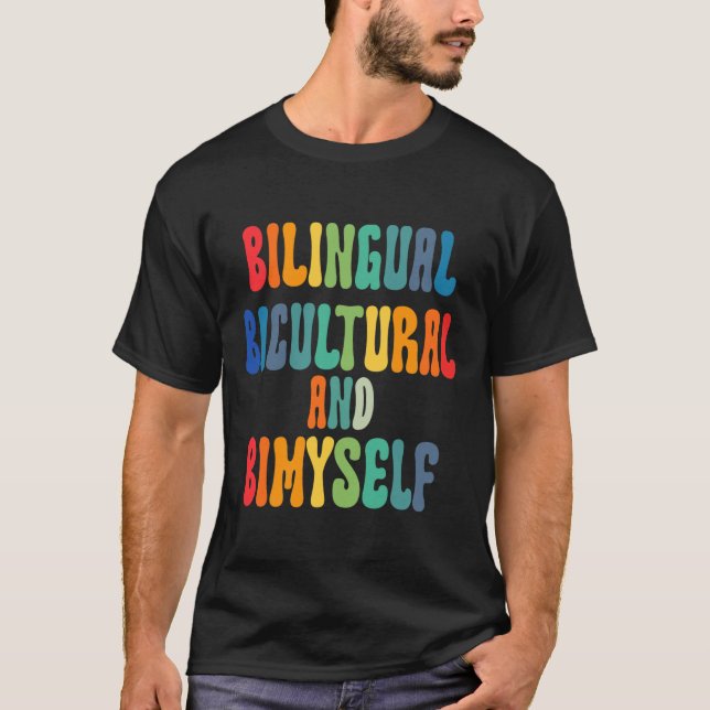 T-shirt Bilingue Biculturel Et Sourde Sourde De Bimyself (Devant)