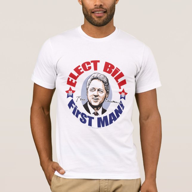 T-shirt Bill Clinton pour la première chemise de monsieur (Devant)