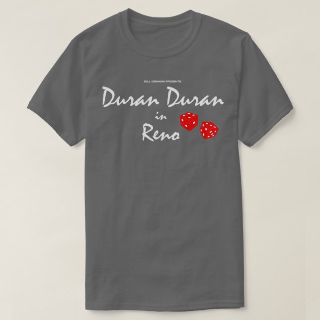 T-shirt Bill Graham Présente Duran Duran À Reno RARE (Design devant)
