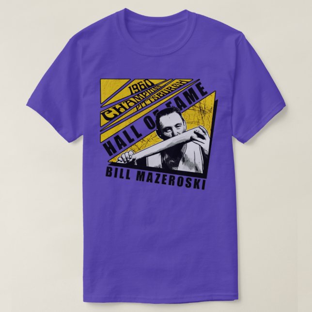 T-shirt Bill Mazeroski Pittsburgh haché (Design devant)