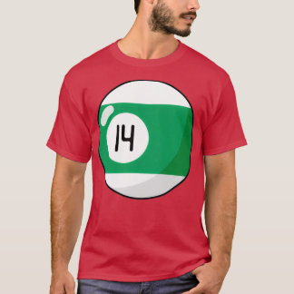 T-shirt Billard 14 vert et blanc
