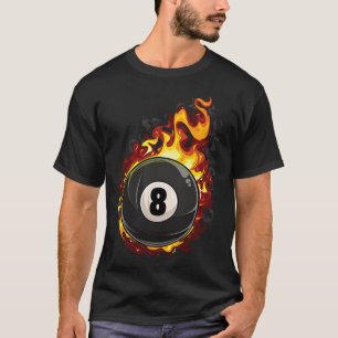 T-shirt Billard 8 Ball Player Pool Billard Snooker Cue