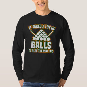 T-shirt Billard 8 Ball Pool Joueur Vintage Il Prend Ball