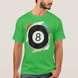 T-shirt Billard 8 Ball Retro Love Pour Le Billard Sport