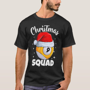 T-shirt Billard 9 Ball Christmas Squad Balls Billard Billi