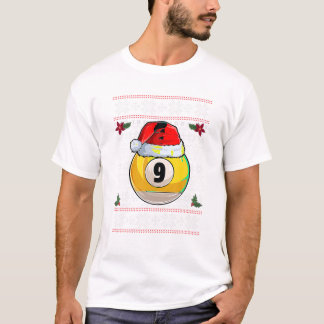 T-shirt Billard 9 ball Noël laid