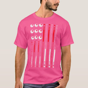 T-shirt Billard 9 Ball Pool Américain Drapeau américain