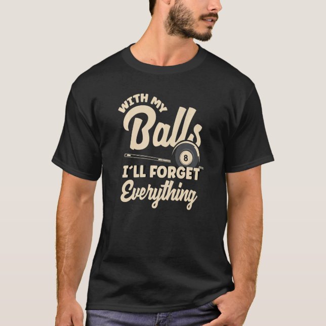 T-shirt Billard à 8 balles (Devant)
