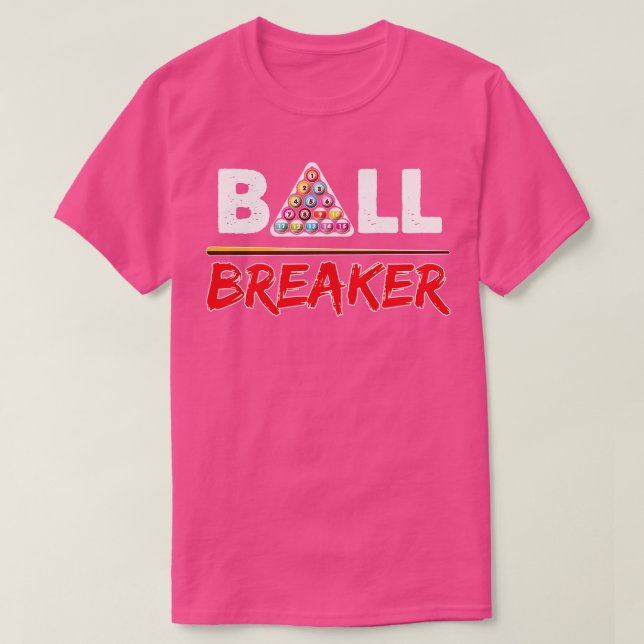 T-shirt Billard Ball Breaker Pool Player Conception (Design devant)