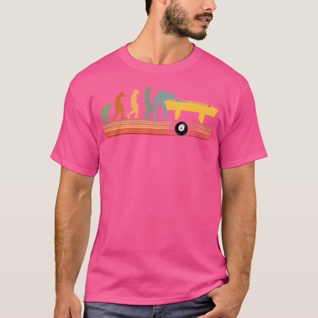 T-shirt Billard Bâtons de jeu Evolution Snooker Pool de ta (Devant)