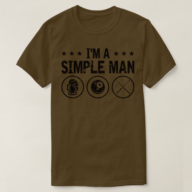T-shirt Billard Bière Boire 8Ball (Design devant)