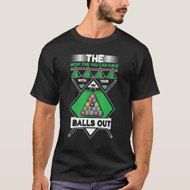 T-shirt Billard Billard Billard Lecteur Rack Billard Billa (Devant)