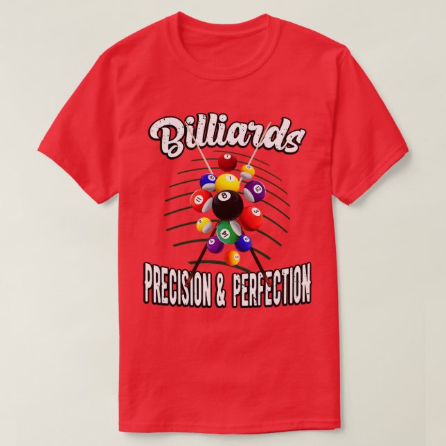 T-shirt Billard Billard Billard Vintage 8Ball (Design devant)