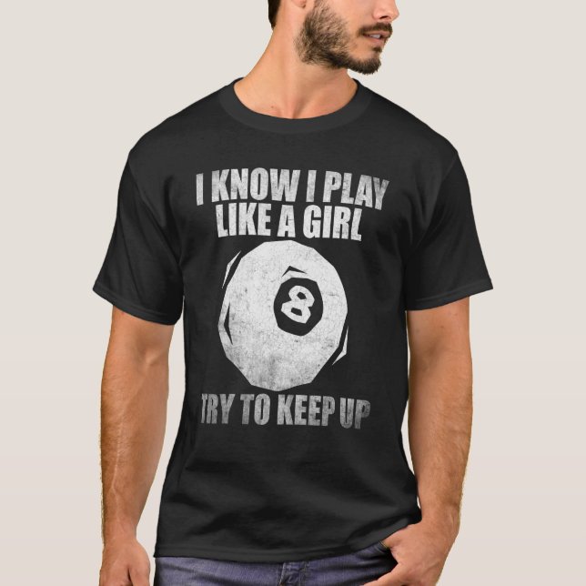 T-shirt Billard cool Pour Femmes Joueuse De Billard Joueus (Devant)