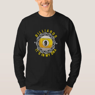 T-shirt Billard Dans Mon Dna Billard Joueur Snooker Pool 8