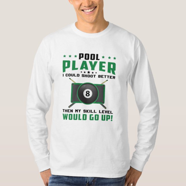T-shirt Billard de billard de piscine 8 Billard de boules  (Devant)