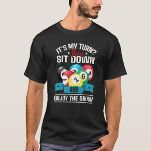 T-shirt Billard de la piscine lecteur Stick Snooker dire B