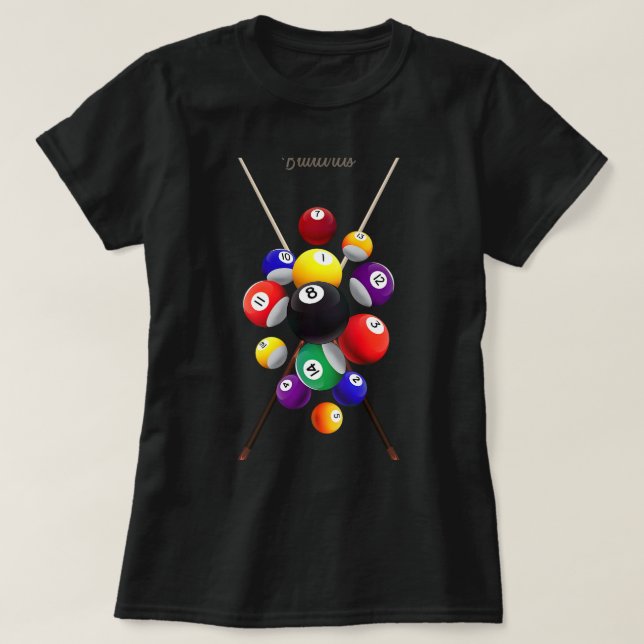 T-shirt Billard de piscine (Design devant)