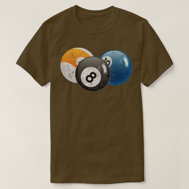 T-shirt Billard de piscine vintage (Design devant)
