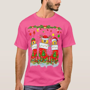 T-shirt Billard Drôle Dans Les Chaussettes De Noël Éclaira