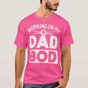 T-shirt Billard Drôle Travailler Sur Mon Papa Bod Billard