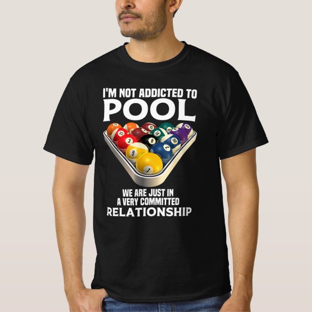 T-shirt Billard en rack amusant toxicomane (Devant)