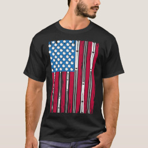 T-shirt Billard et drapeau américain fait pour un billard